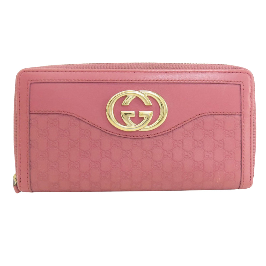 Gucci GG canvas Pink Leather Wallet 