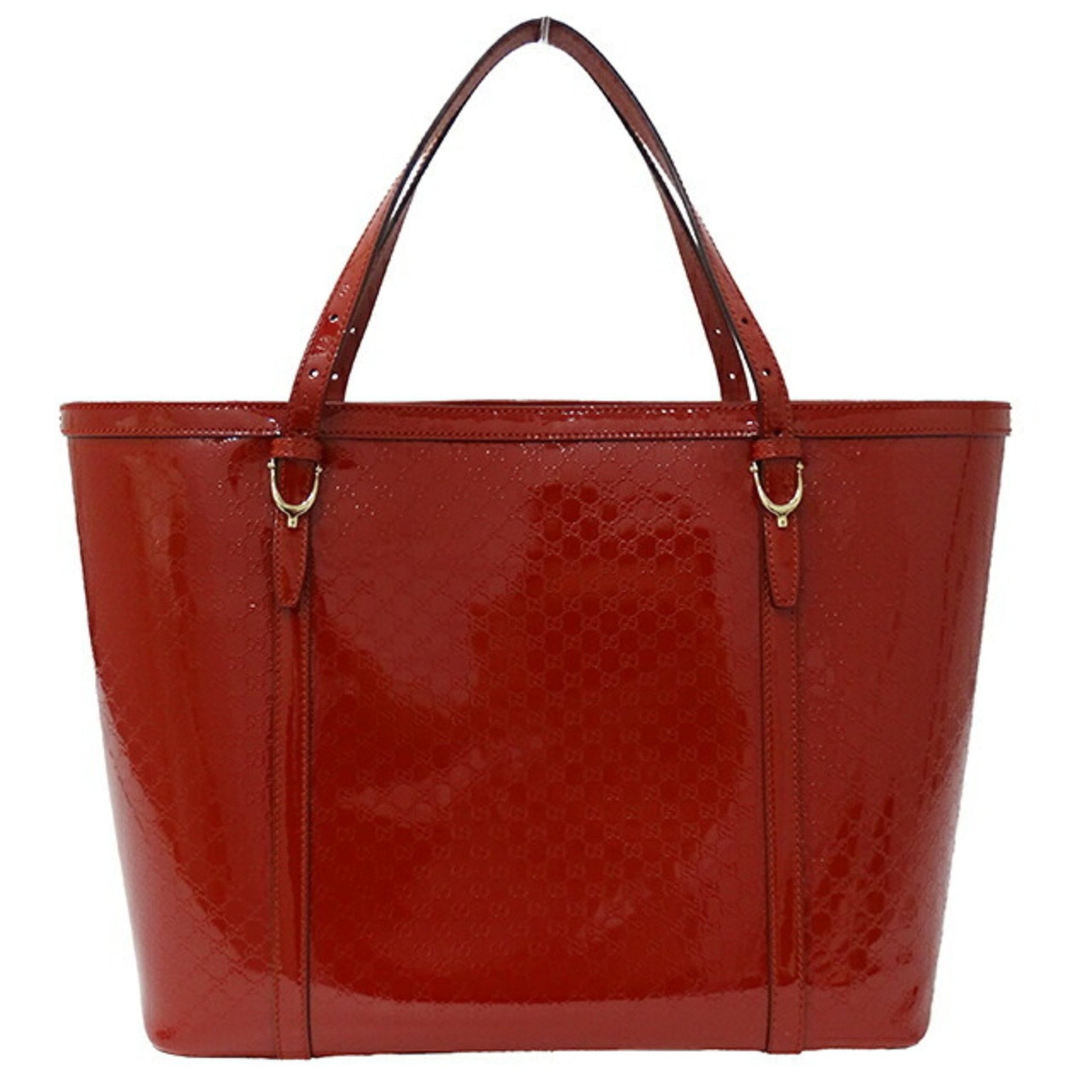 Gucci Micro guccissima Red Patent Leather Tote Bag