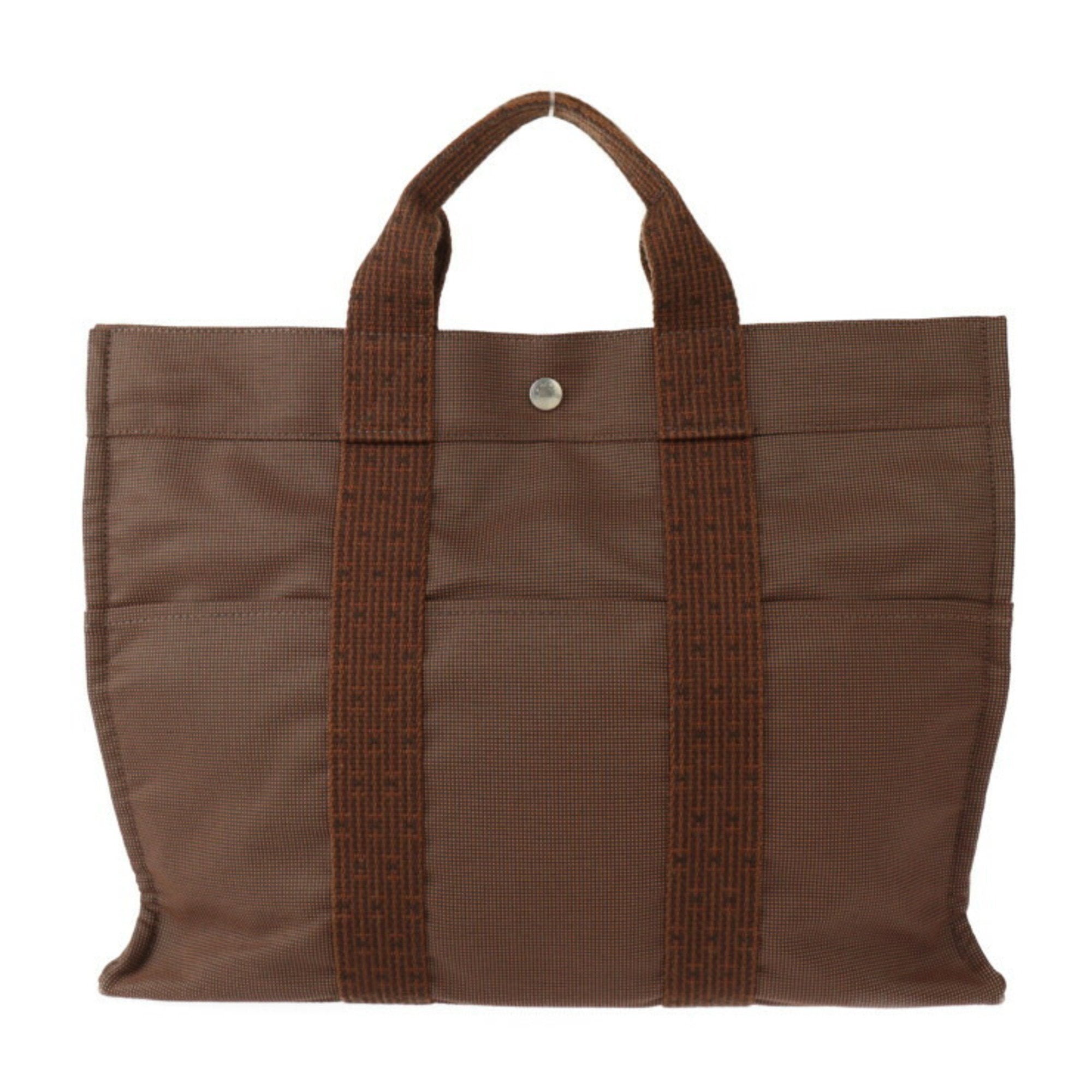 Hermès Herbag Brown Canvas Handbag 