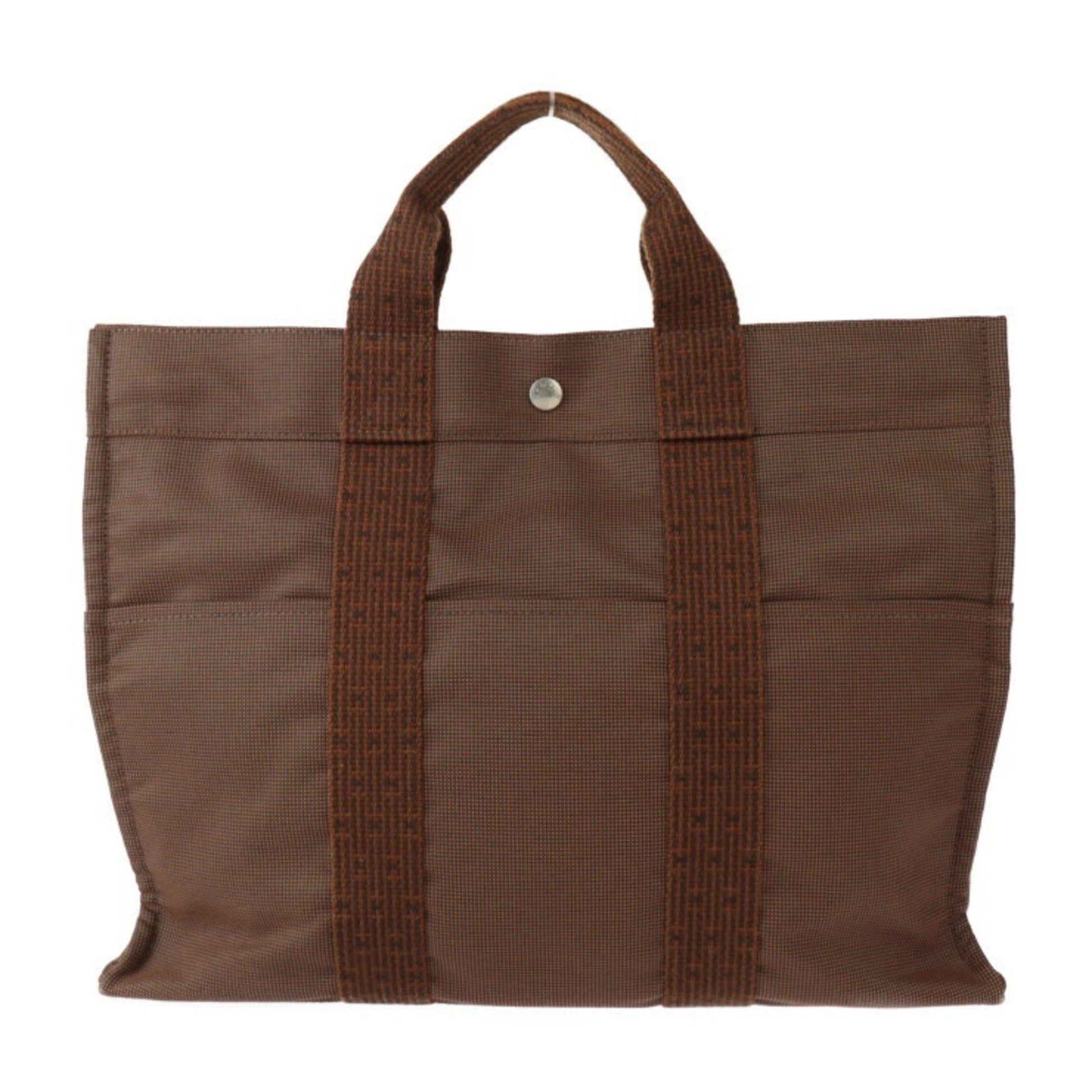 Hermès Herbag Brown Canvas Handbag 