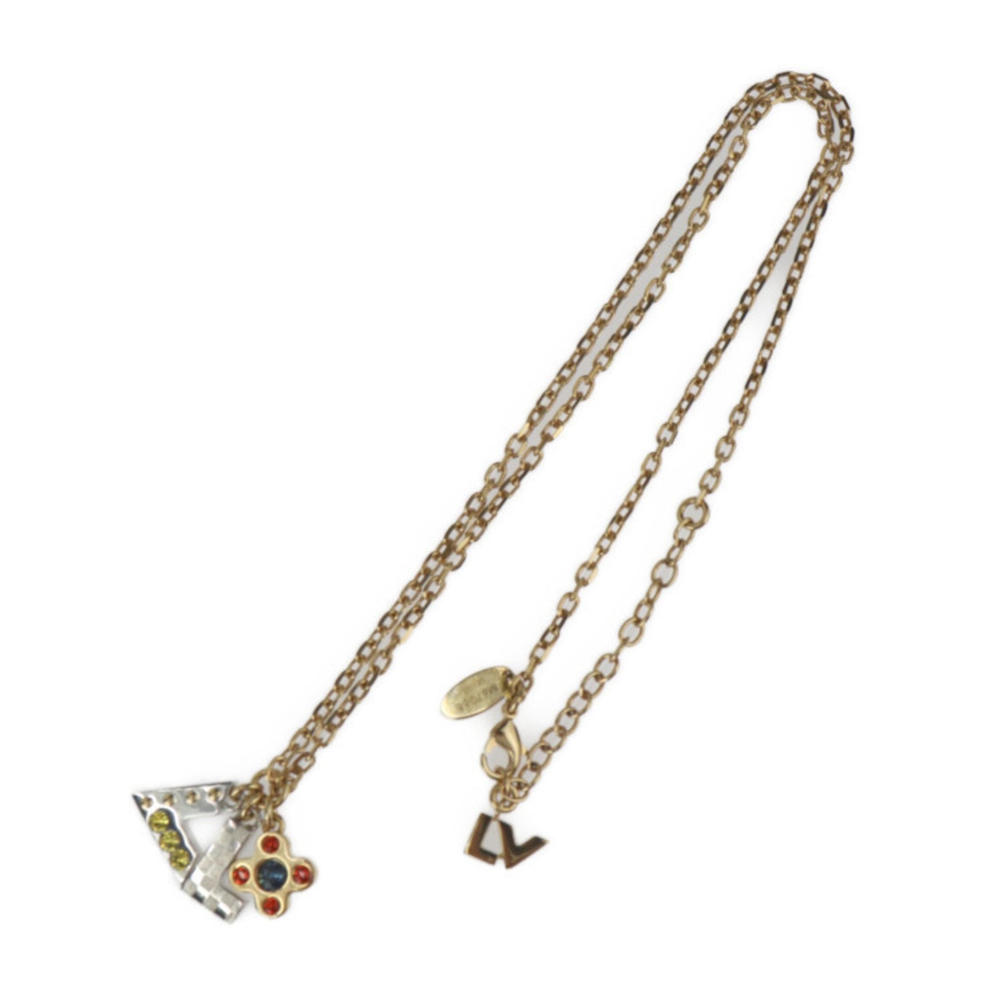 Louis Vuitton Love letter Gold Metal Necklace 