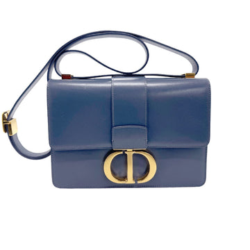 Dior 30 Montaigne Blue Leather Shoulder Bag