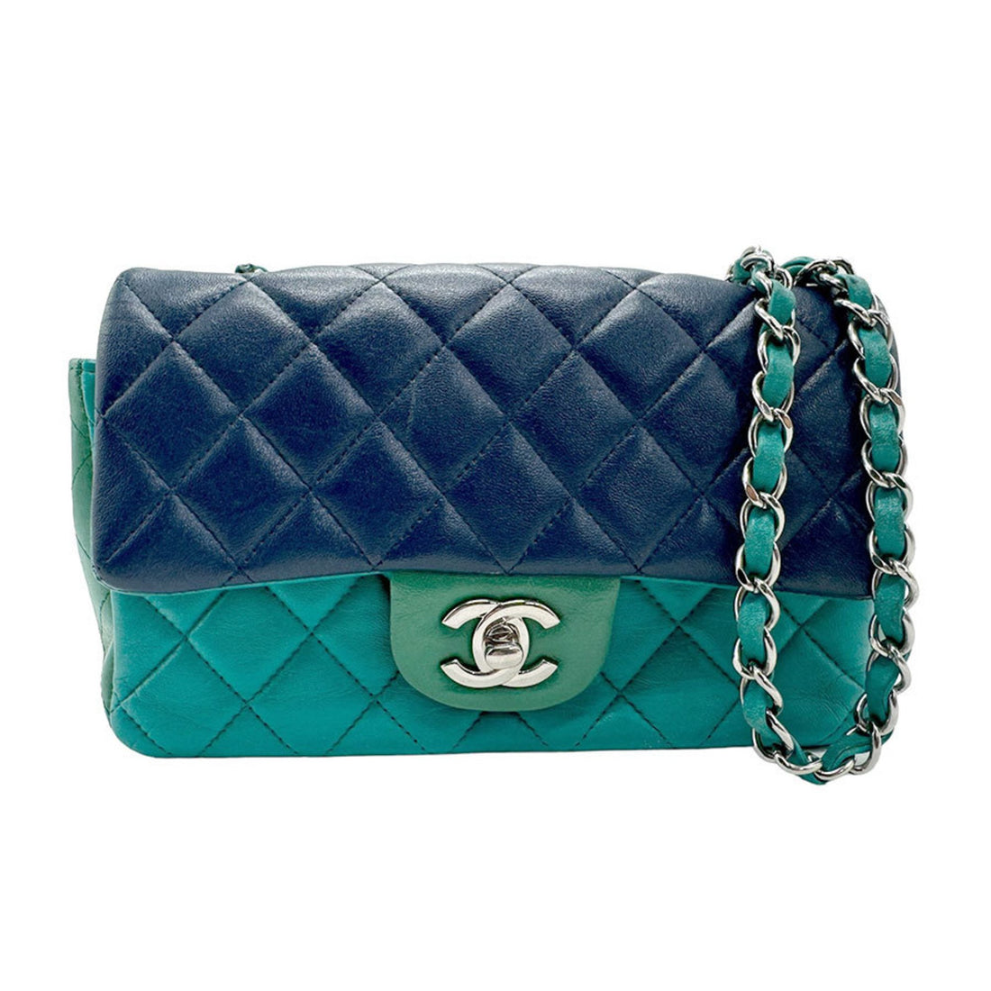 Chanel Timeless Green Leather Shoulder Bag