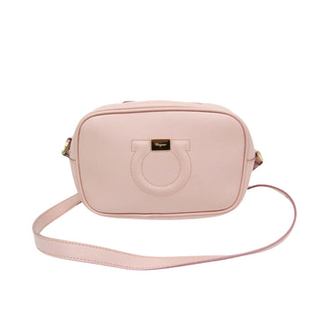 Salvatore Ferragamo Gancini Pink Leather Clutch Bag