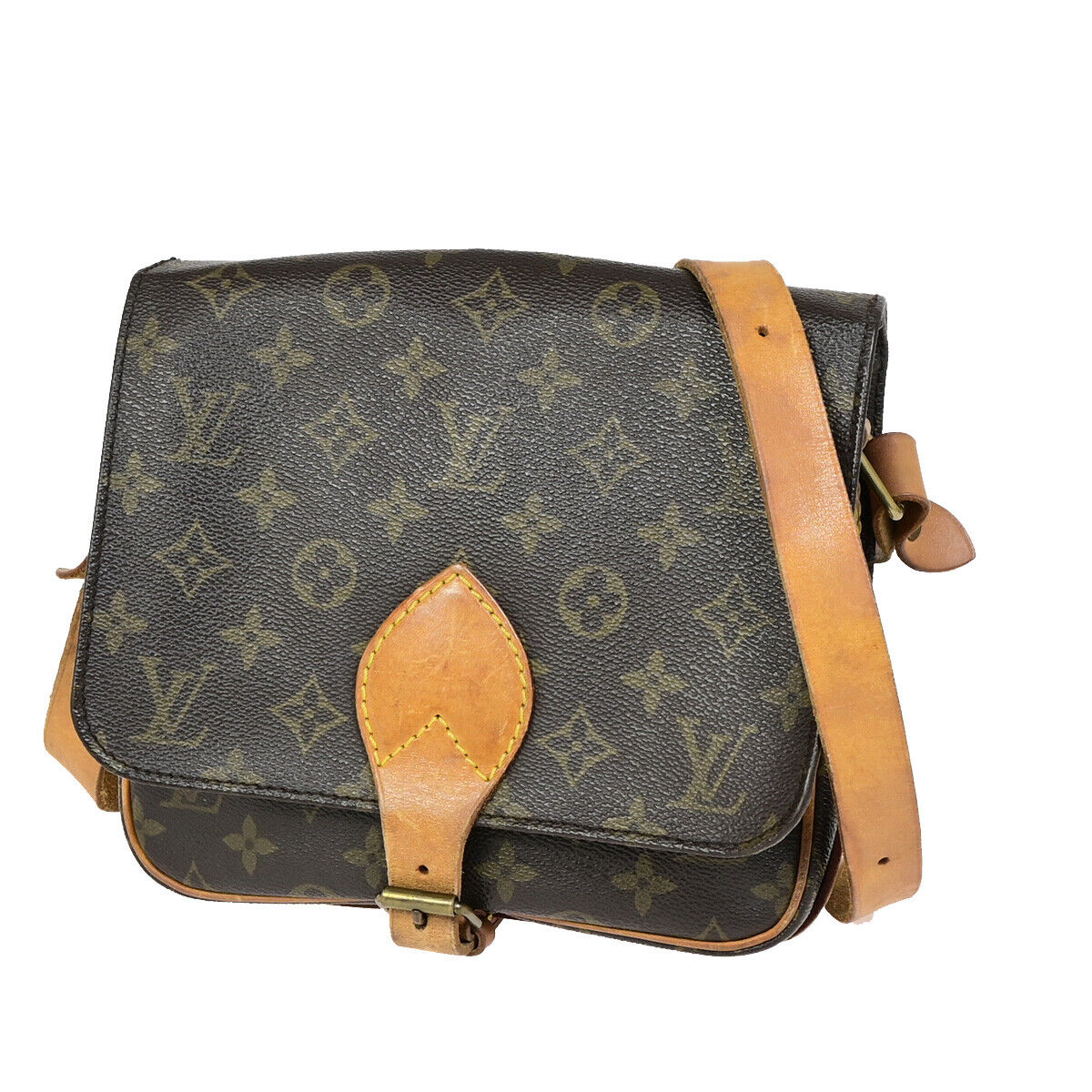 Louis Vuitton Cartouchiere Brown Canvas Handbag 