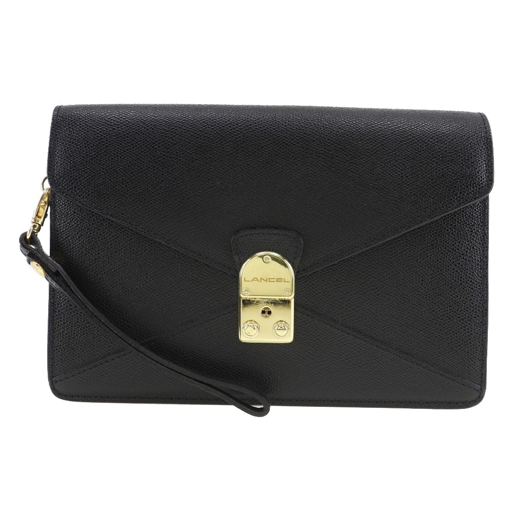 Lancel Black Leather Clutch Bag