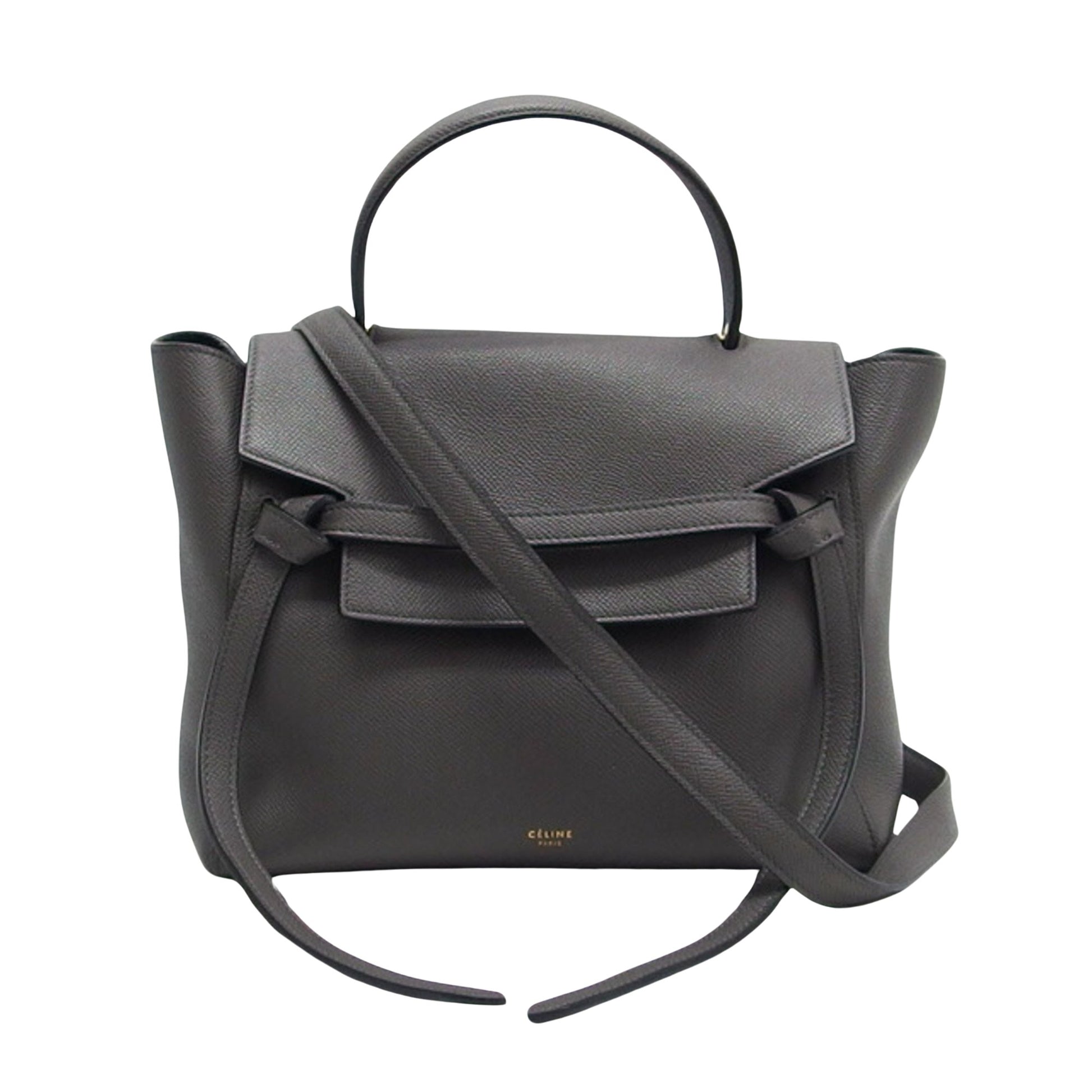 Céline Belt Grey Leather Handbag 