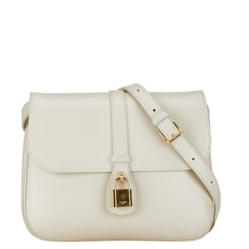 Céline Tabou White Leather Shoulder Bag