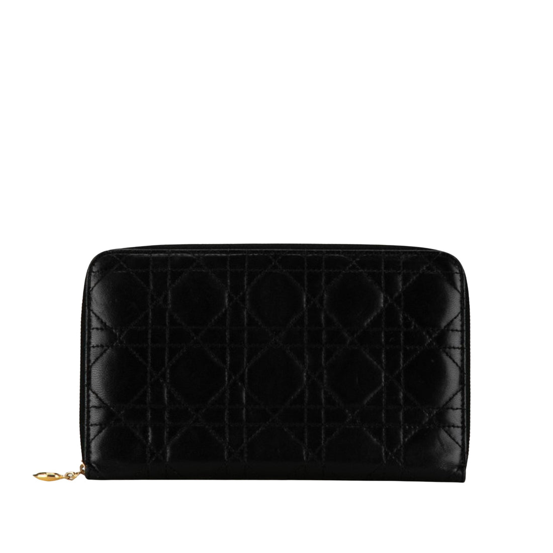 Dior Cannage/Lady Black Leather Wallet 