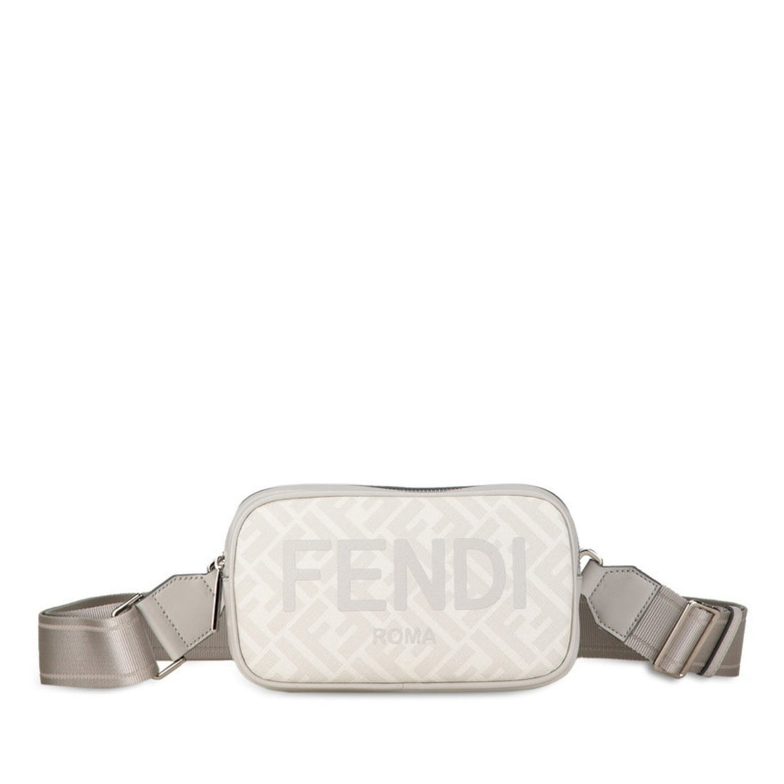 Fendi Zucca Grey Canvas Shoulder Bag