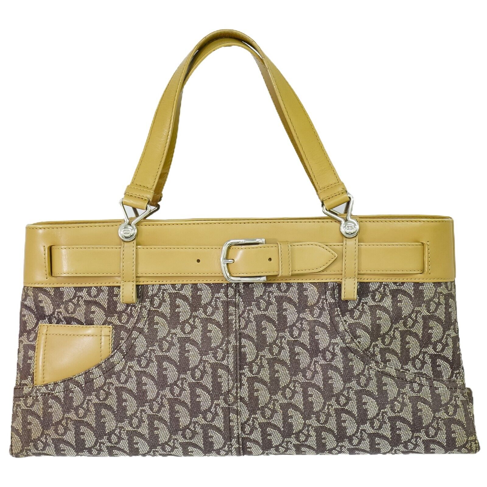 Dior Oblique Brown Canvas Handbag 