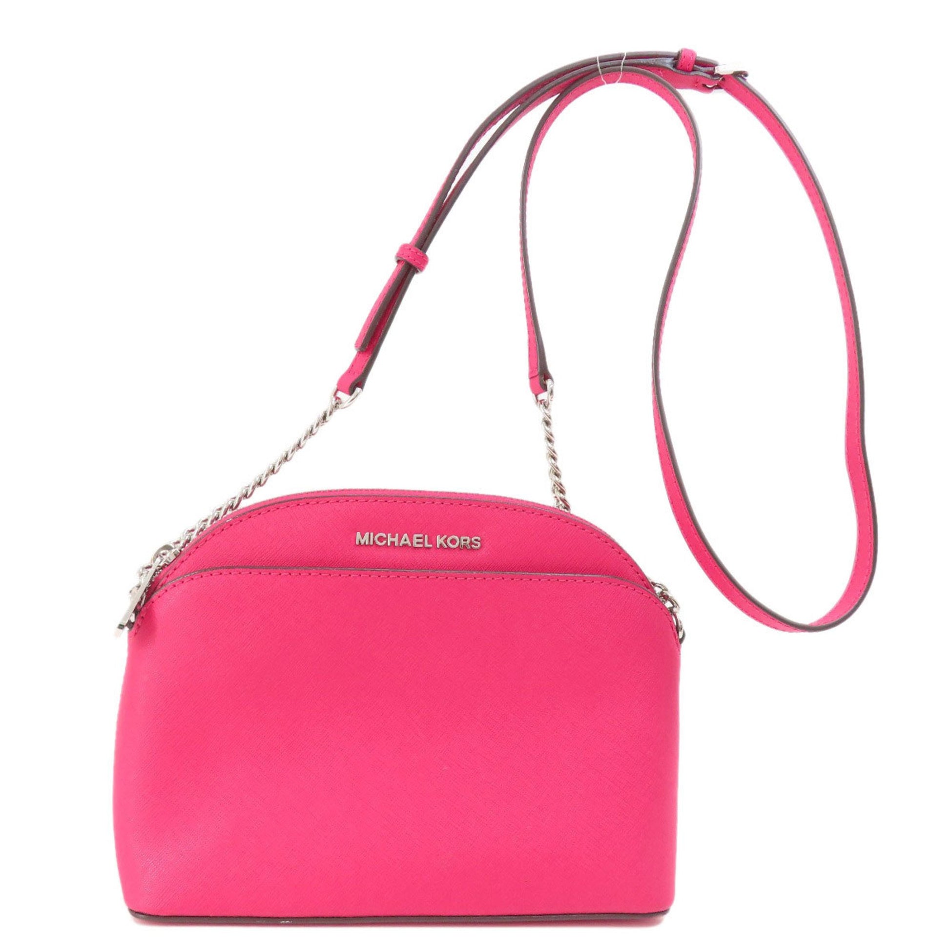 Michael Kors Cindy Pink Leather Shoulder Bag