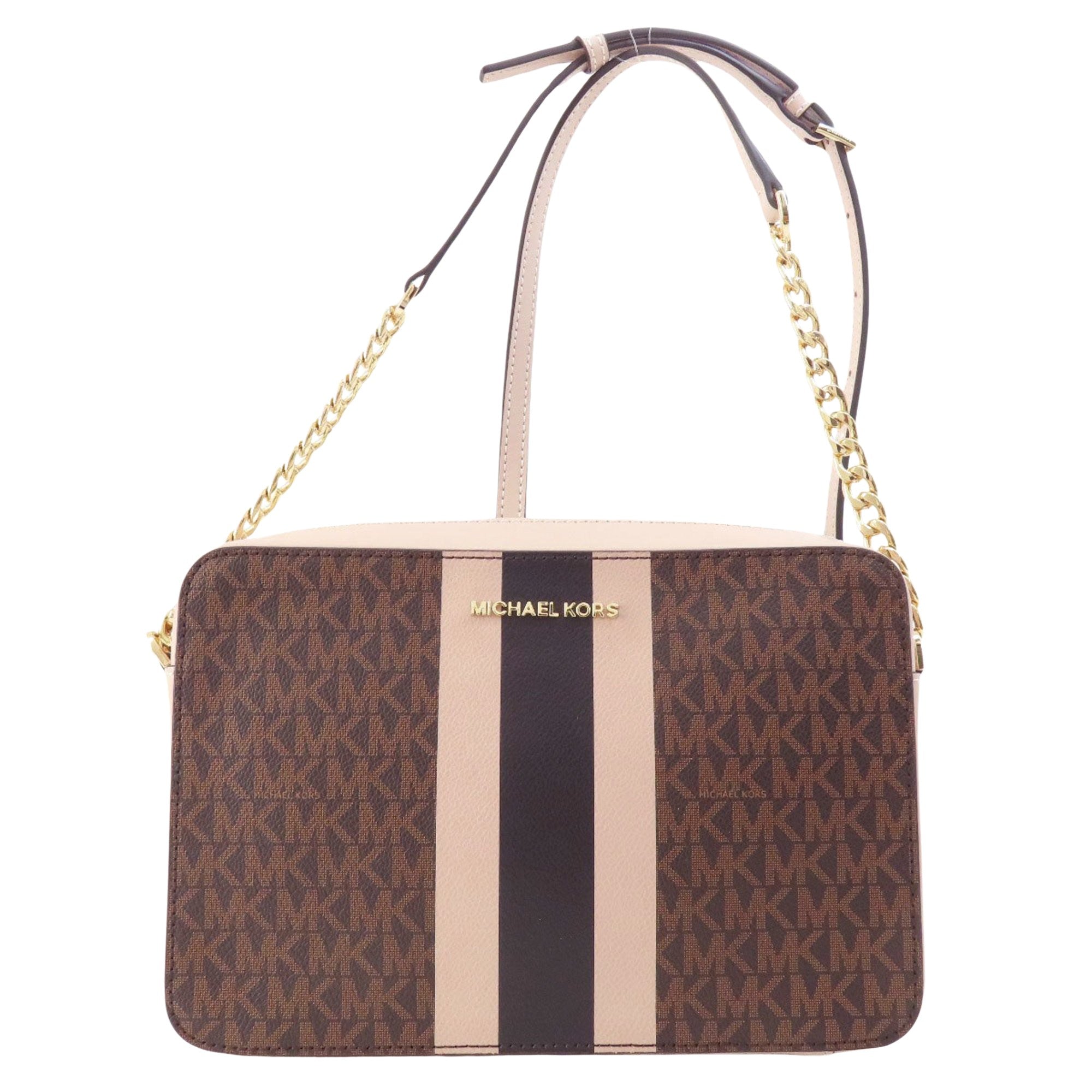 Michael Kors Jet set Brown Canvas Shopper Bag