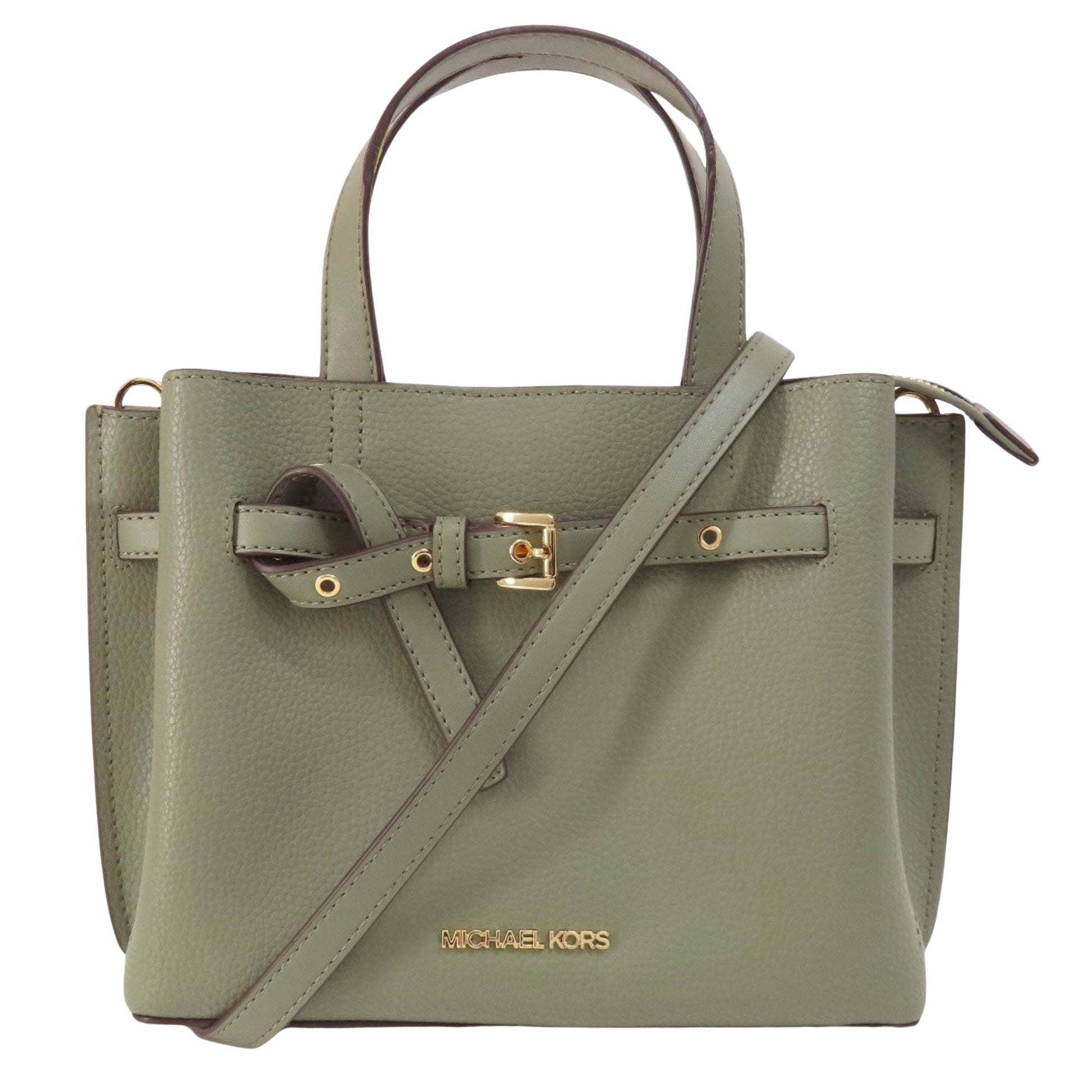 Michael Kors Emilia Green Leather Handbag 