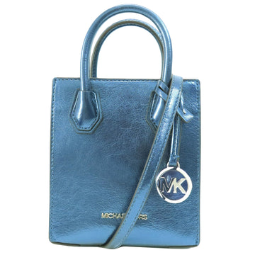 Michael Kors Mercer Blue Patent Leather Handbag 