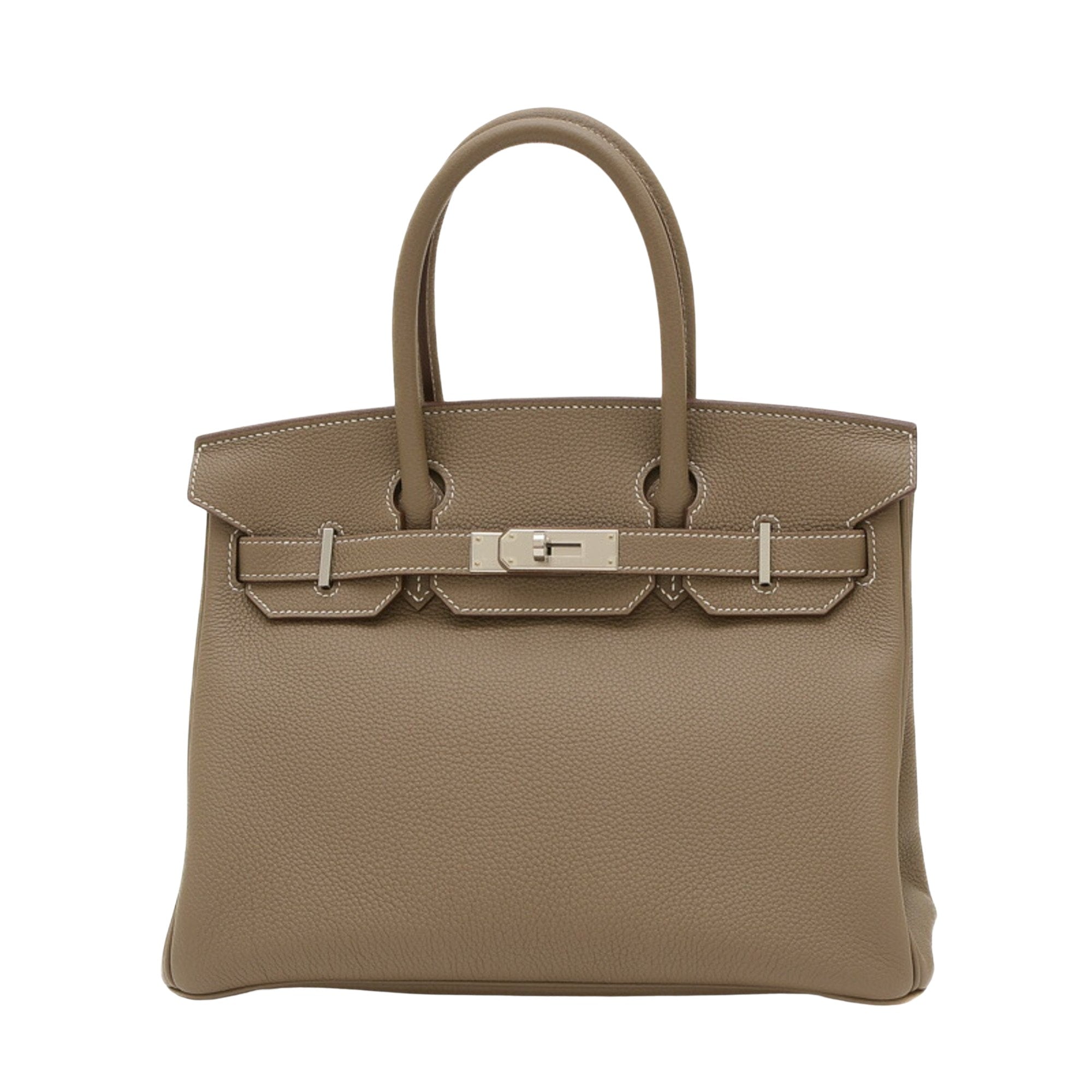 Hermès Birkin 30 Grey Leather Handbag 