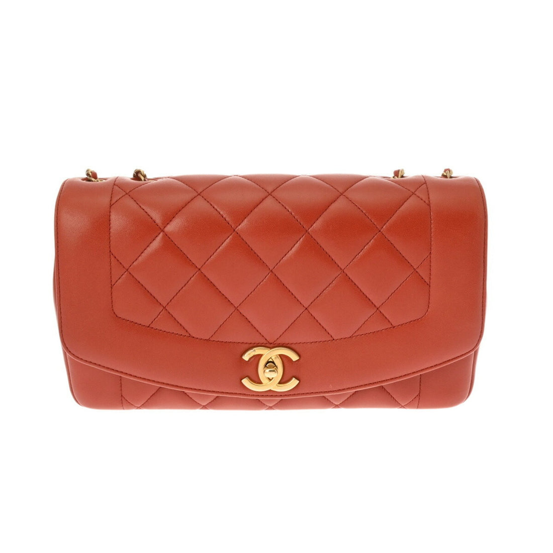 Chanel Diana Red Leather Shoulder Bag