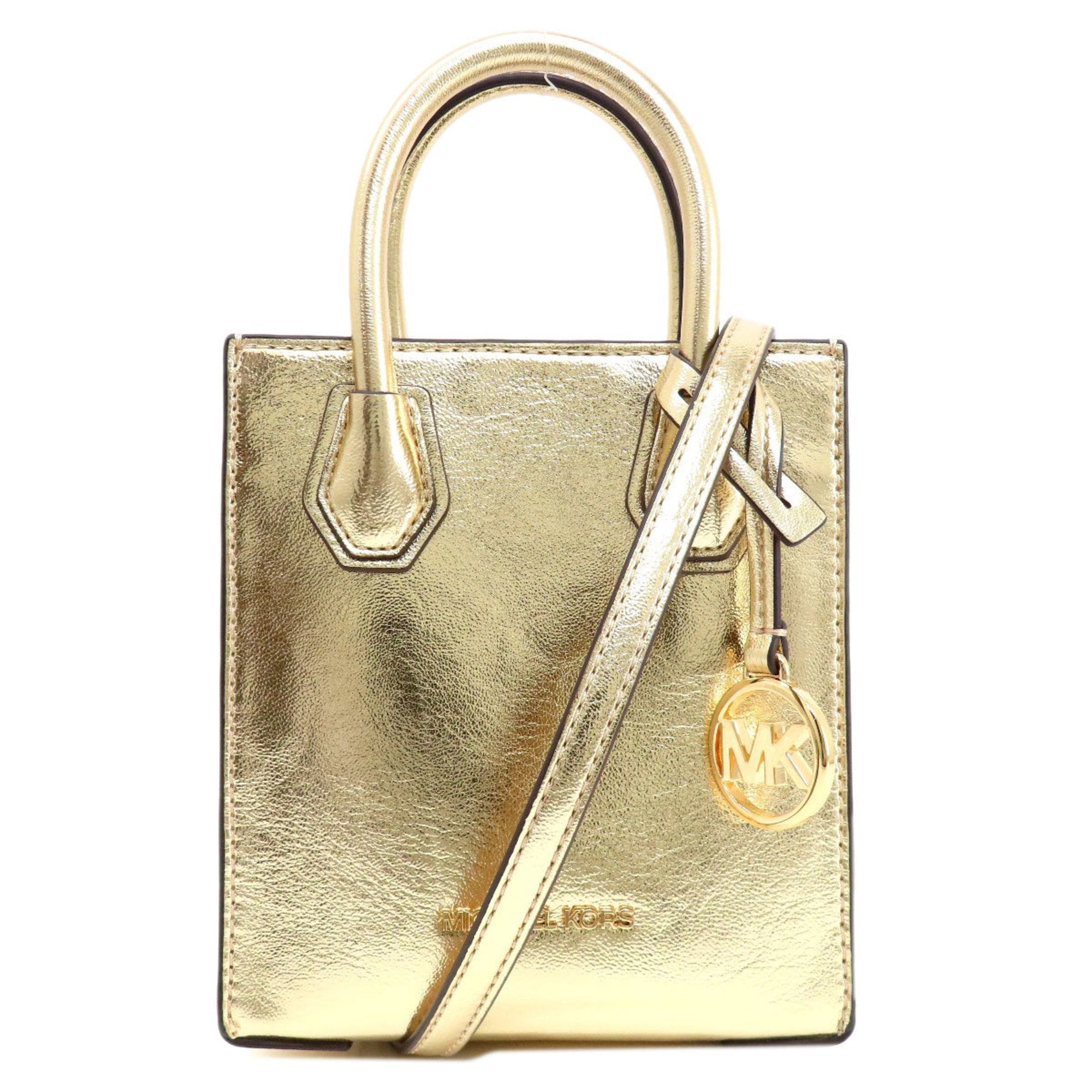 Michael Kors Mercer Gold Leather Handbag 