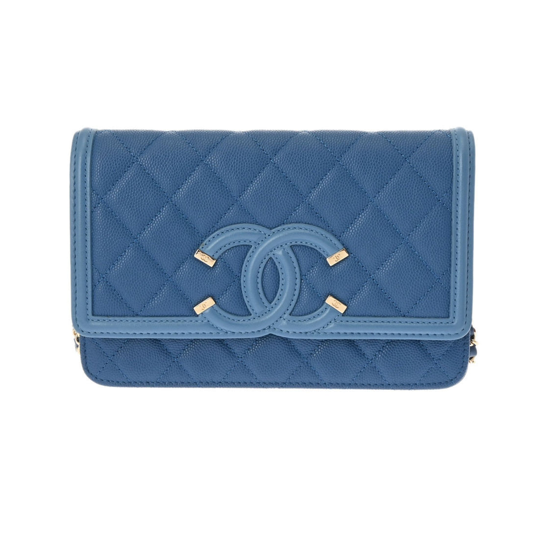 Chanel - Blue Leather Shoulder Bag