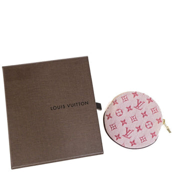 Louis Vuitton Porte Monnaie Rond Red Canvas Wallet 