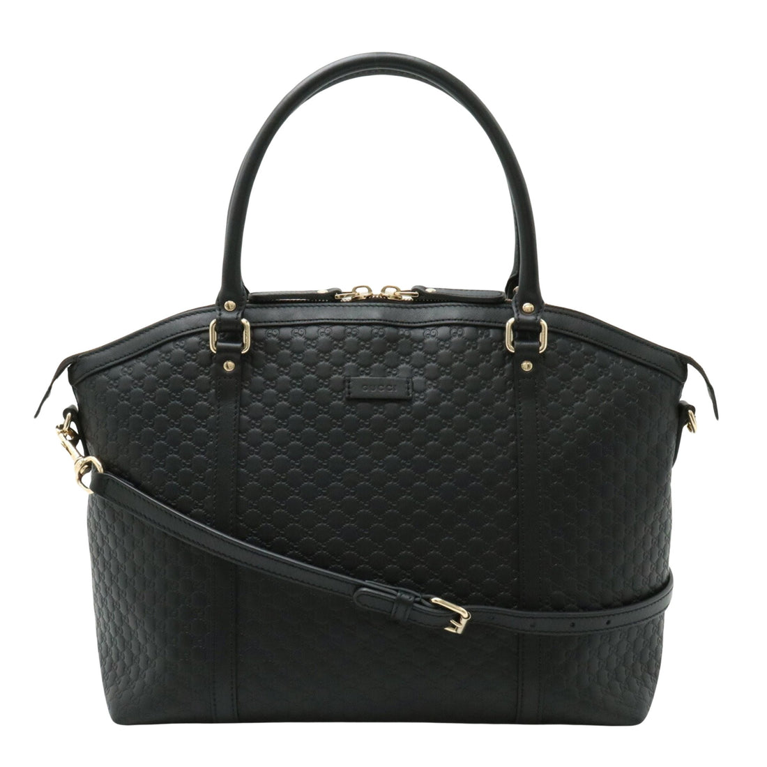 Gucci Micro guccissima Black Leather Tote Bag