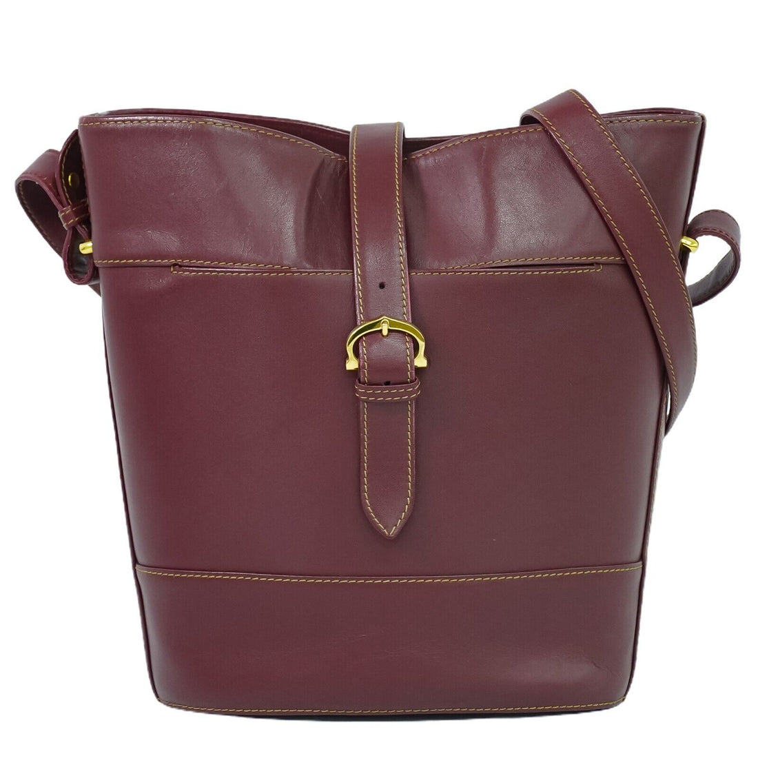 Cartier -- Burgundy Leather Shoulder Bag