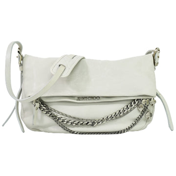 Jimmy Choo Biker Grey Leather Shoulder Bag