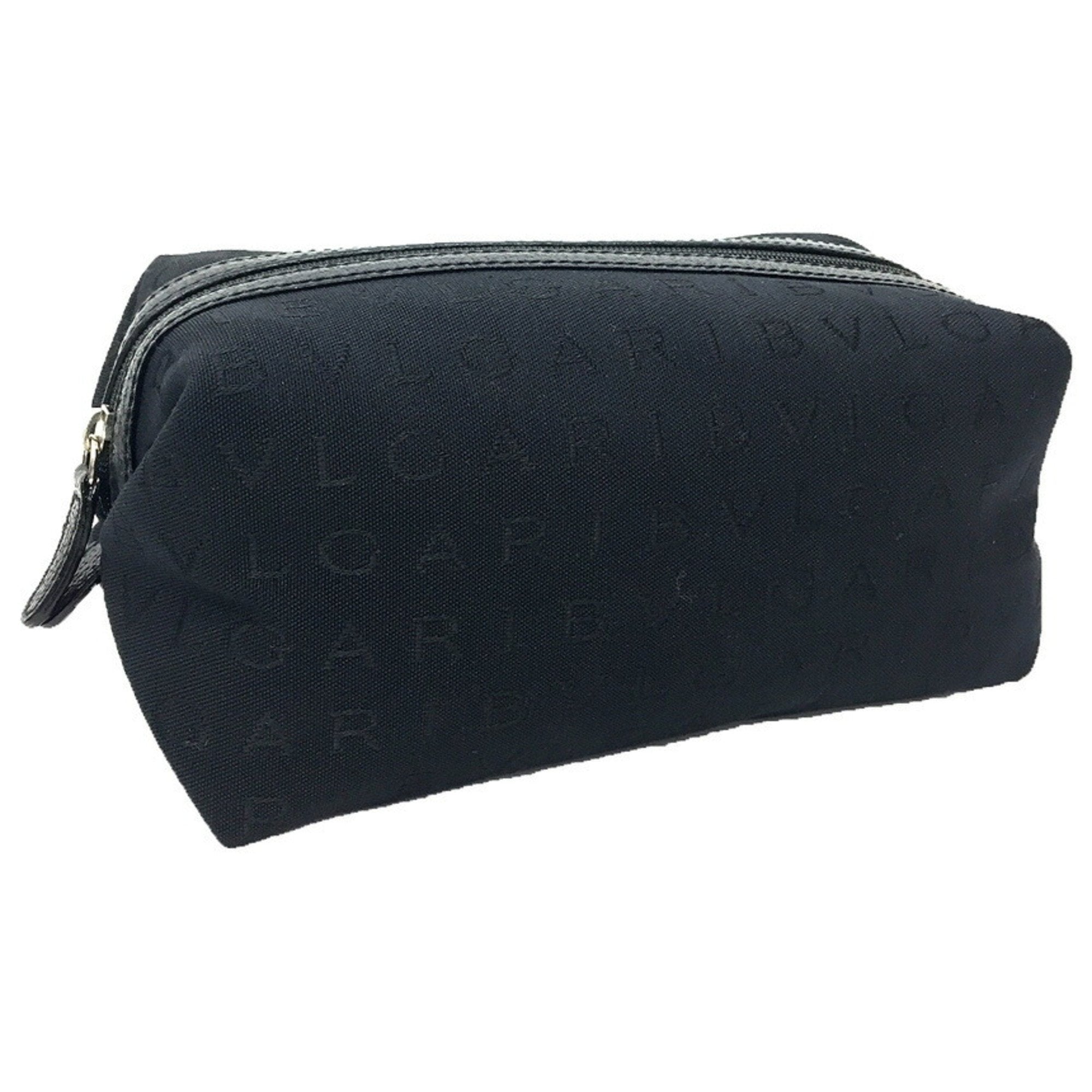 Bulgari Logo mania Black Canvas Clutch Bag