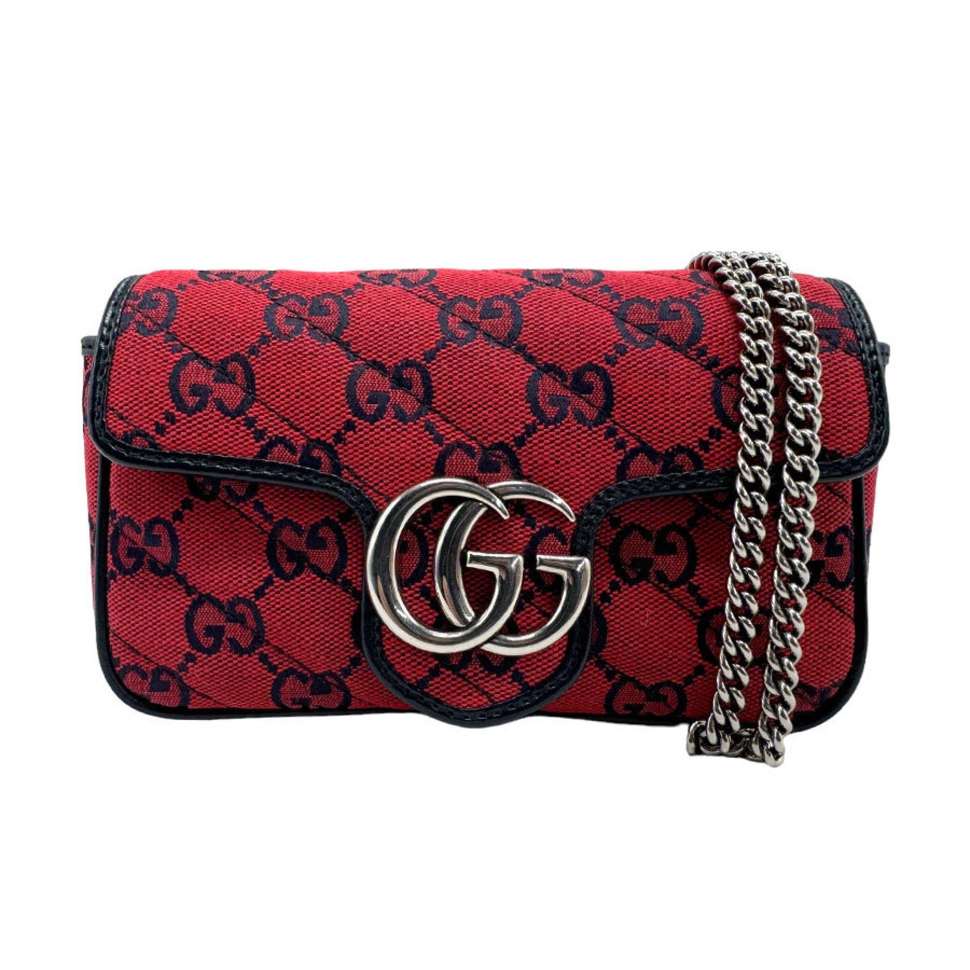 Gucci GG Marmont Red Canvas Shoulder Bag