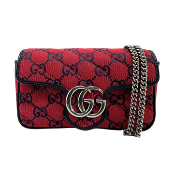 Gucci GG Marmont Red Canvas Shoulder Bag