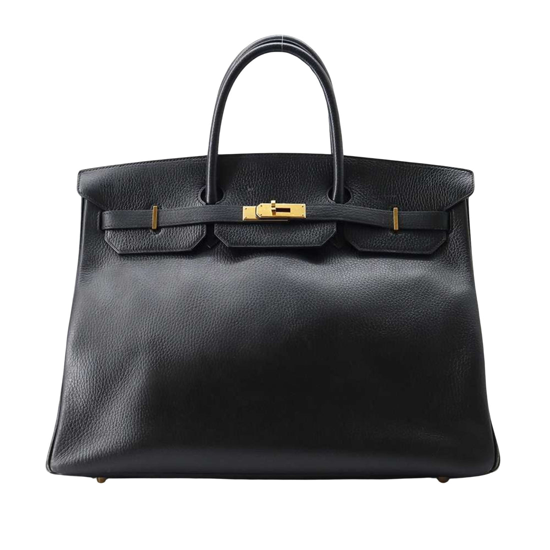 Hermès Birkin 40 Black Leather Handbag 