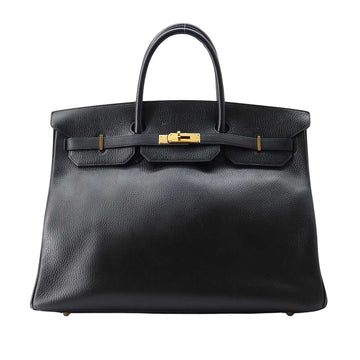 Hermès Birkin 40 Black Leather Handbag 