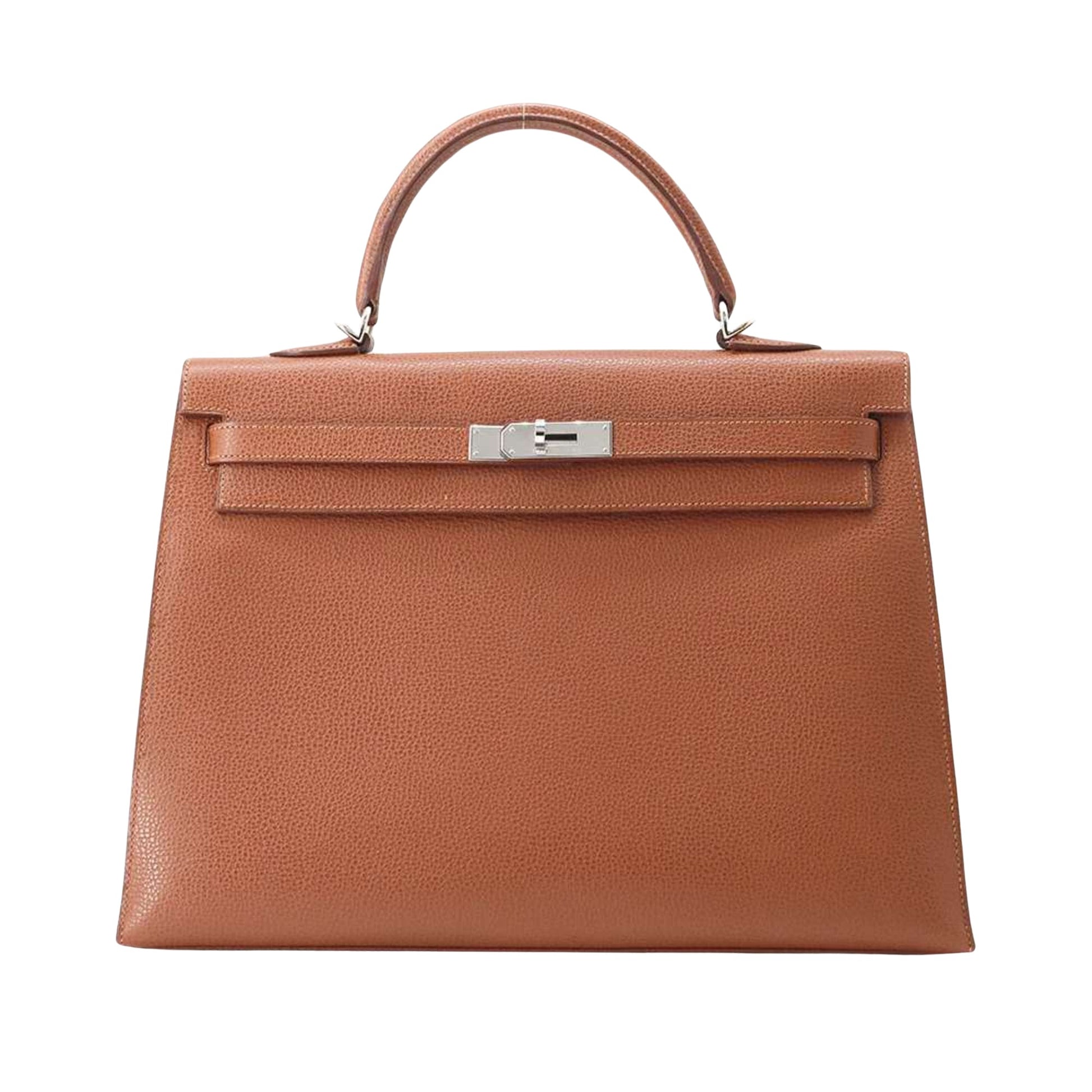 Hermès Kelly 35 Brown Leather Handbag 