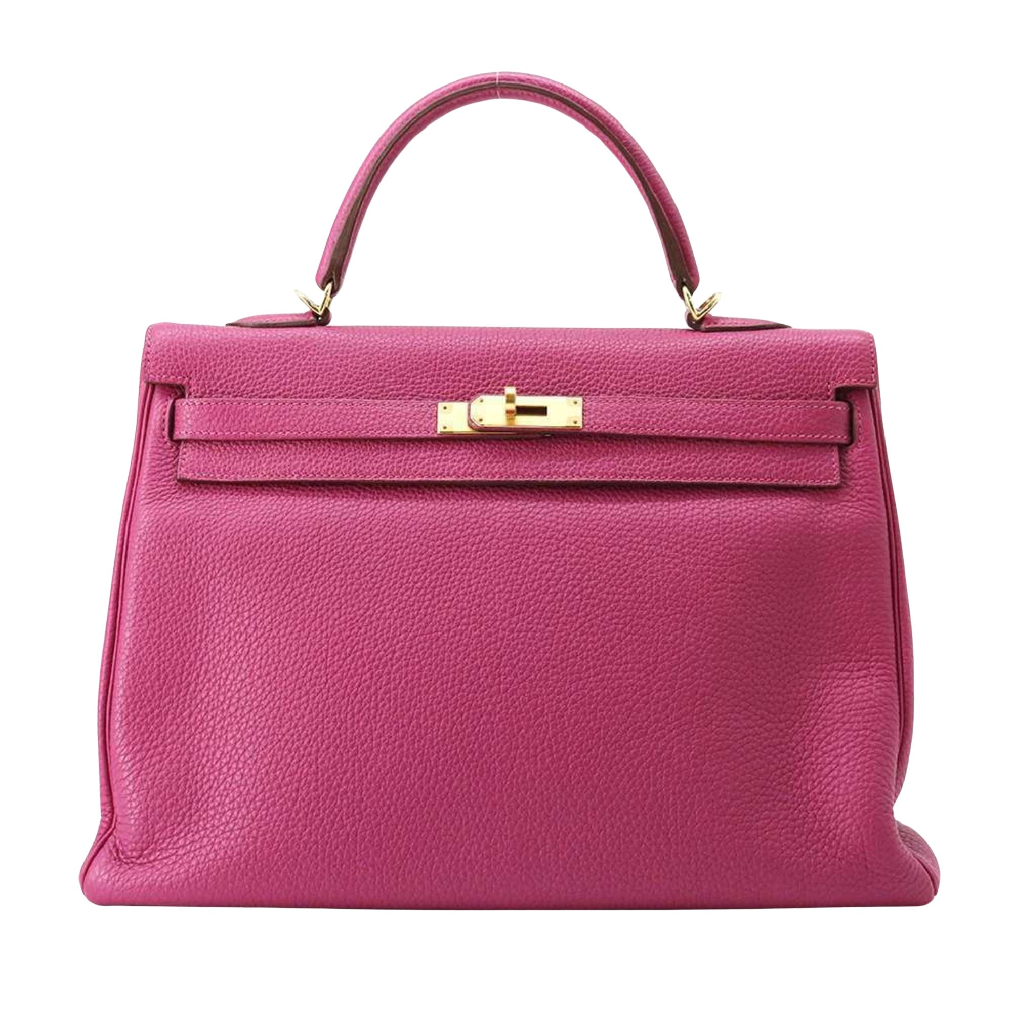 Hermès Kelly 35 Pink Leather Handbag 