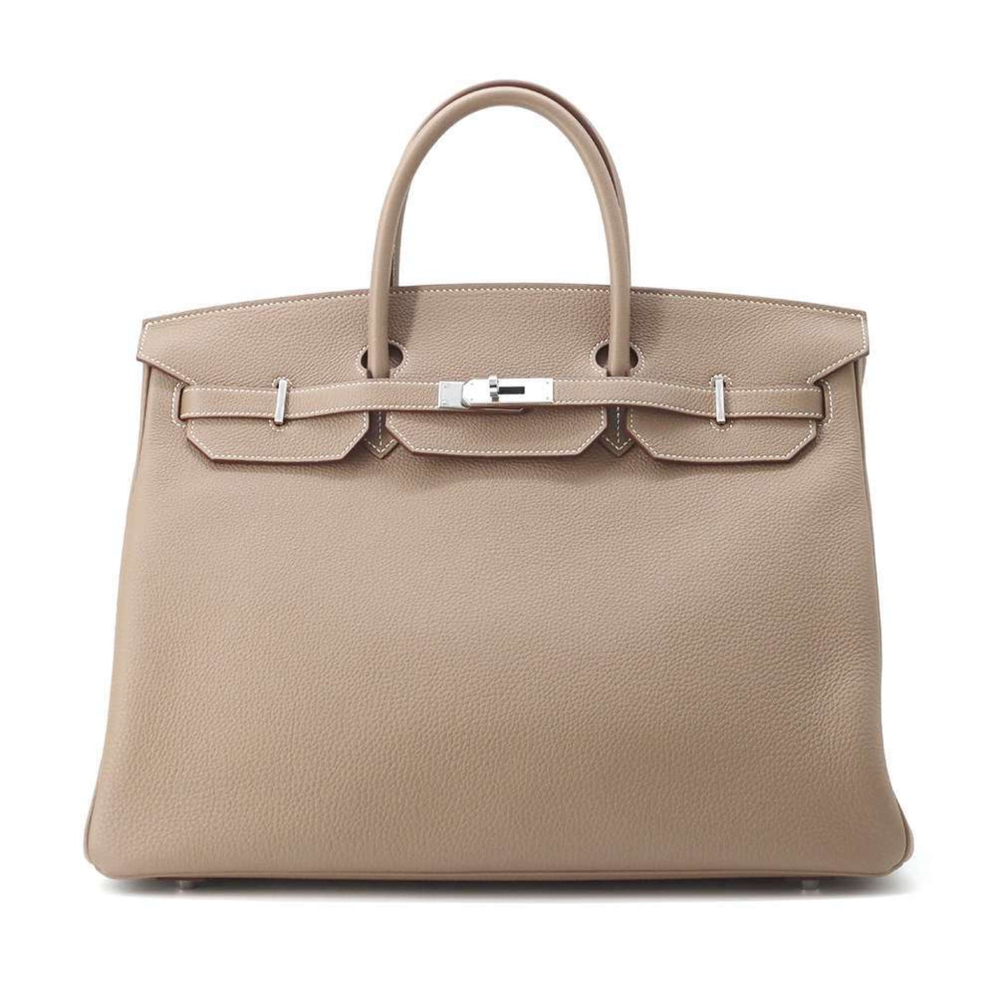 Hermès Birkin 40 Grey Leather Handbag 