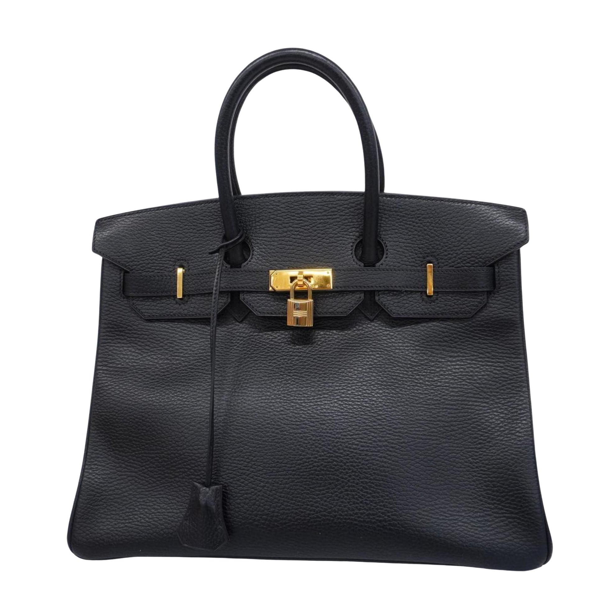 Hermès Birkin 35 Black Leather Handbag 