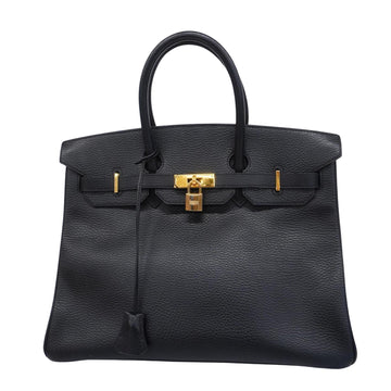 Hermès Birkin 35 Black Leather Handbag 