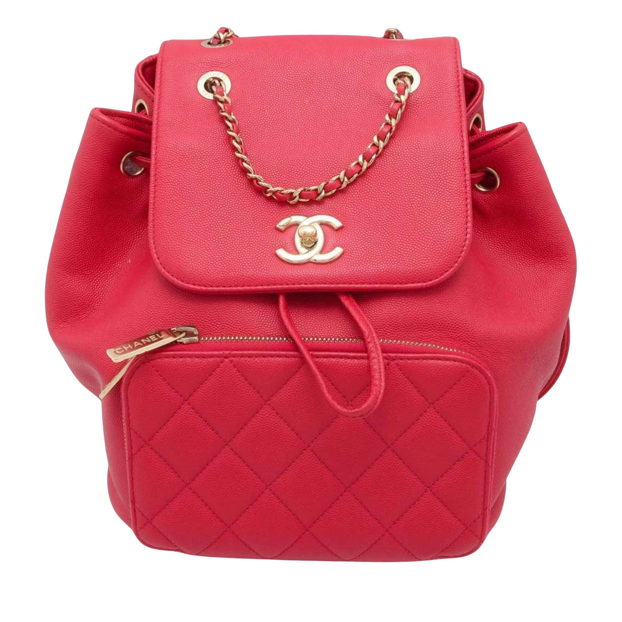 Chanel Matelassé Pink Leather Backpack Bag