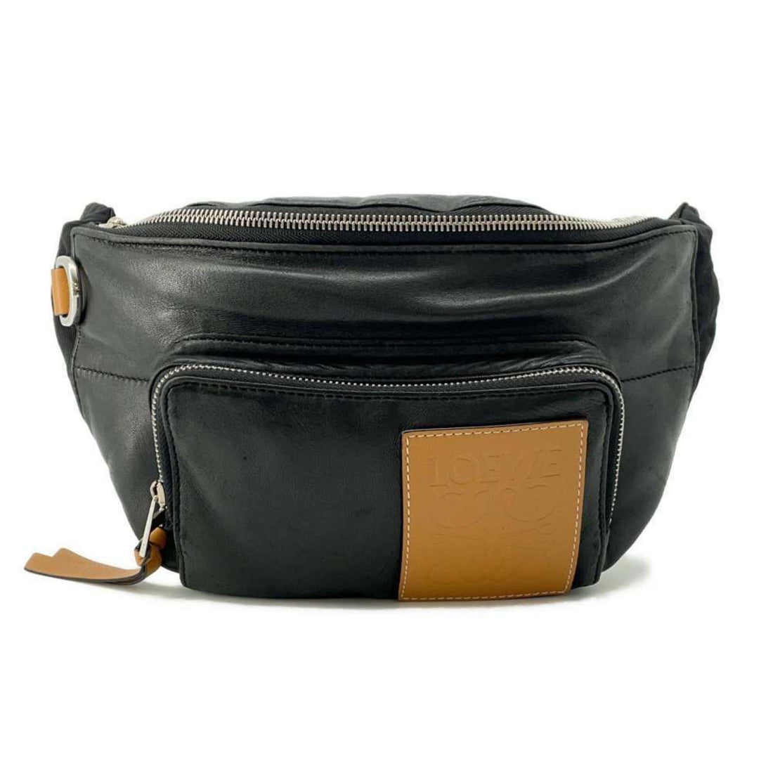 Loewe Puffy Bum Bag Black Leather Shoulder Bag