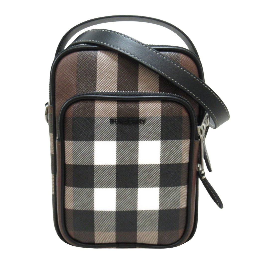 Burberry House Check Brown Canvas Shoulder Bag