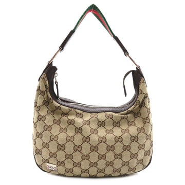 Gucci Hobo Brown Canvas Shoulder Bag