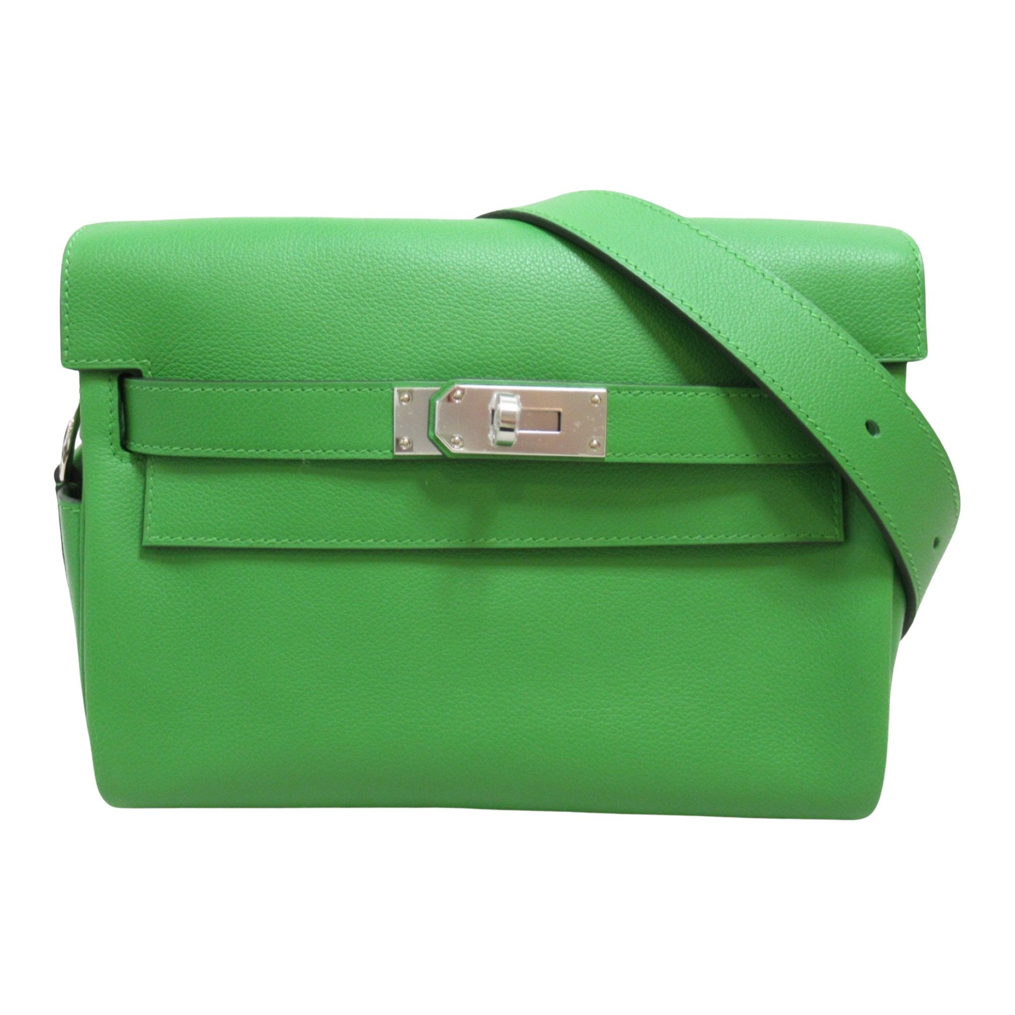 Hermès Kelly Green Leather Shoulder Bag