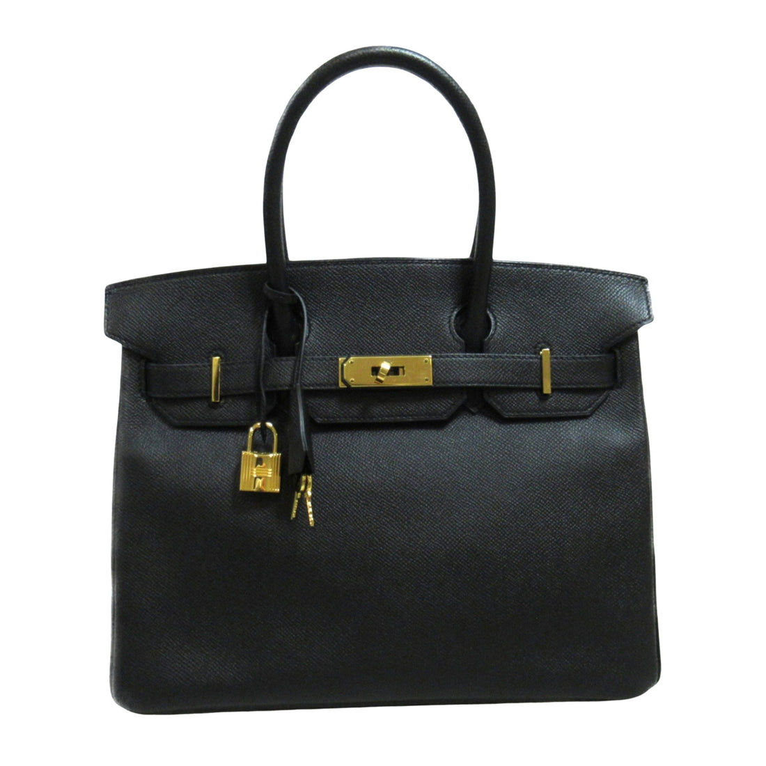 Hermès Birkin 30 Black Leather Handbag 