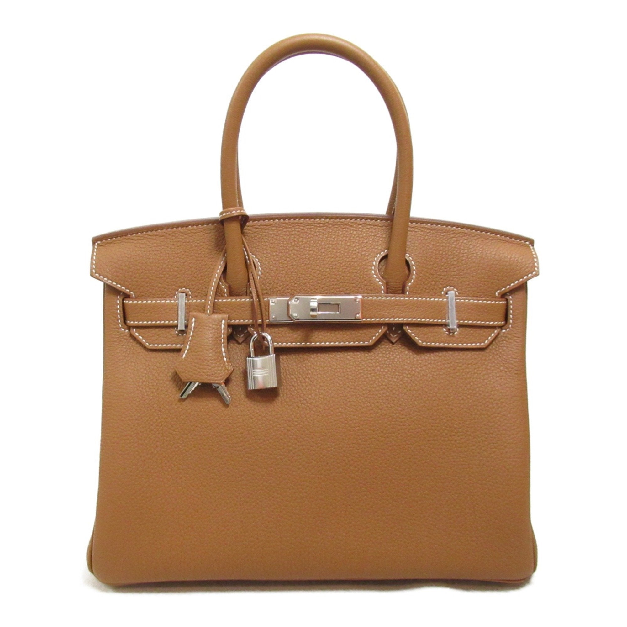 Hermès Birkin 30 Gold Leather Handbag 