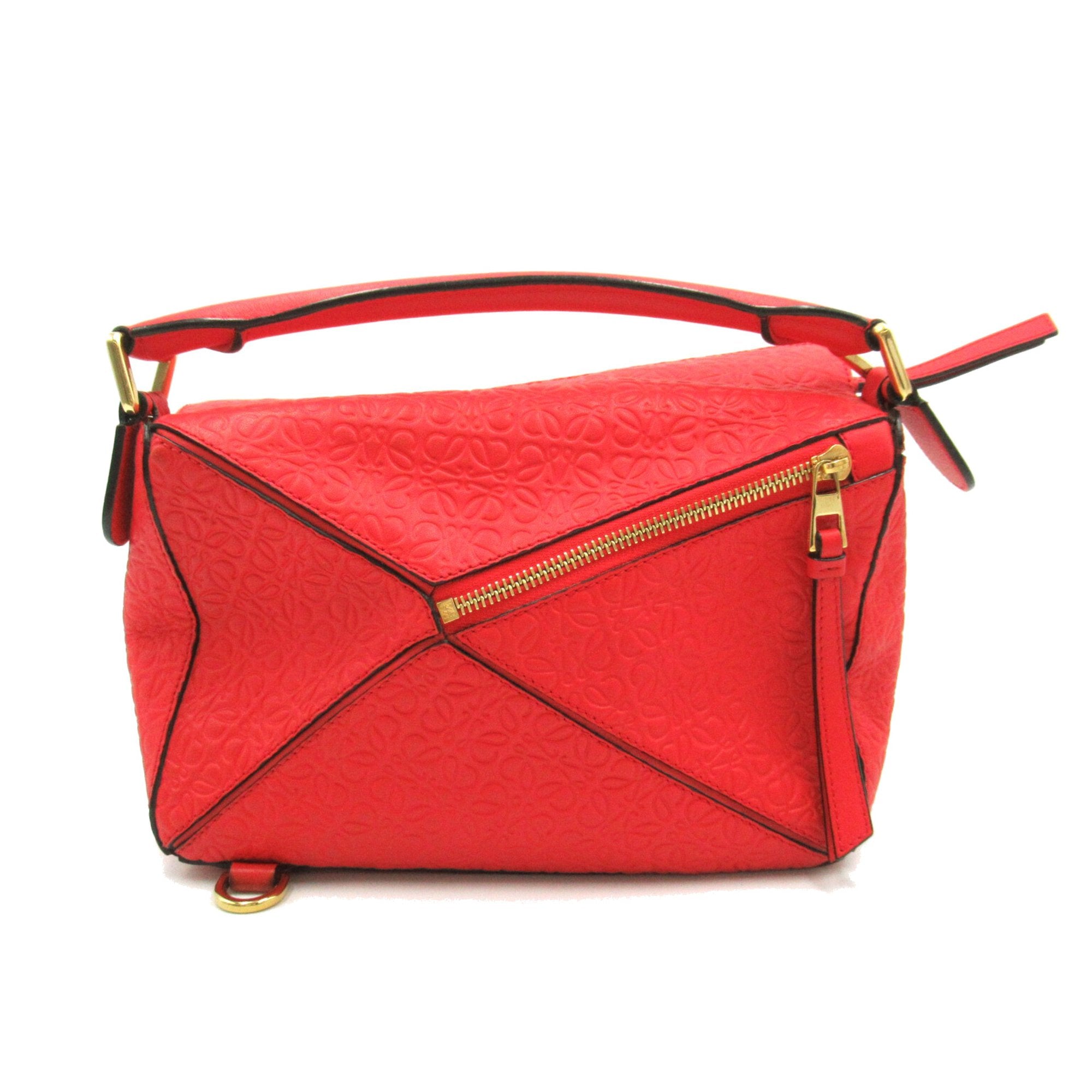 Loewe Puzzle Red Leather Handbag 