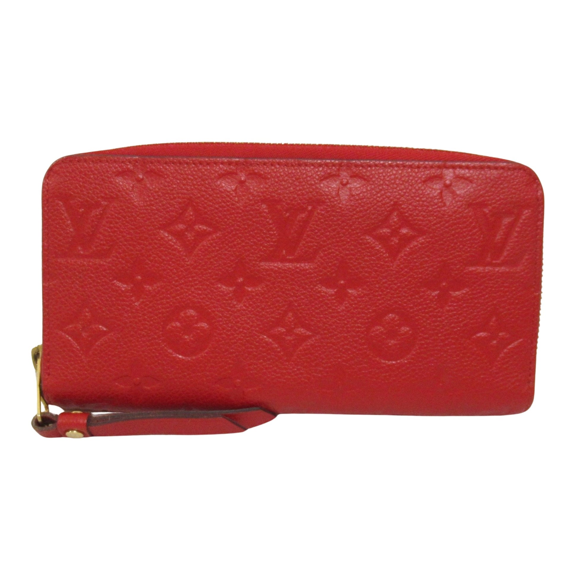 Louis Vuitton Portefeuille zippy Red Leather Wallet 