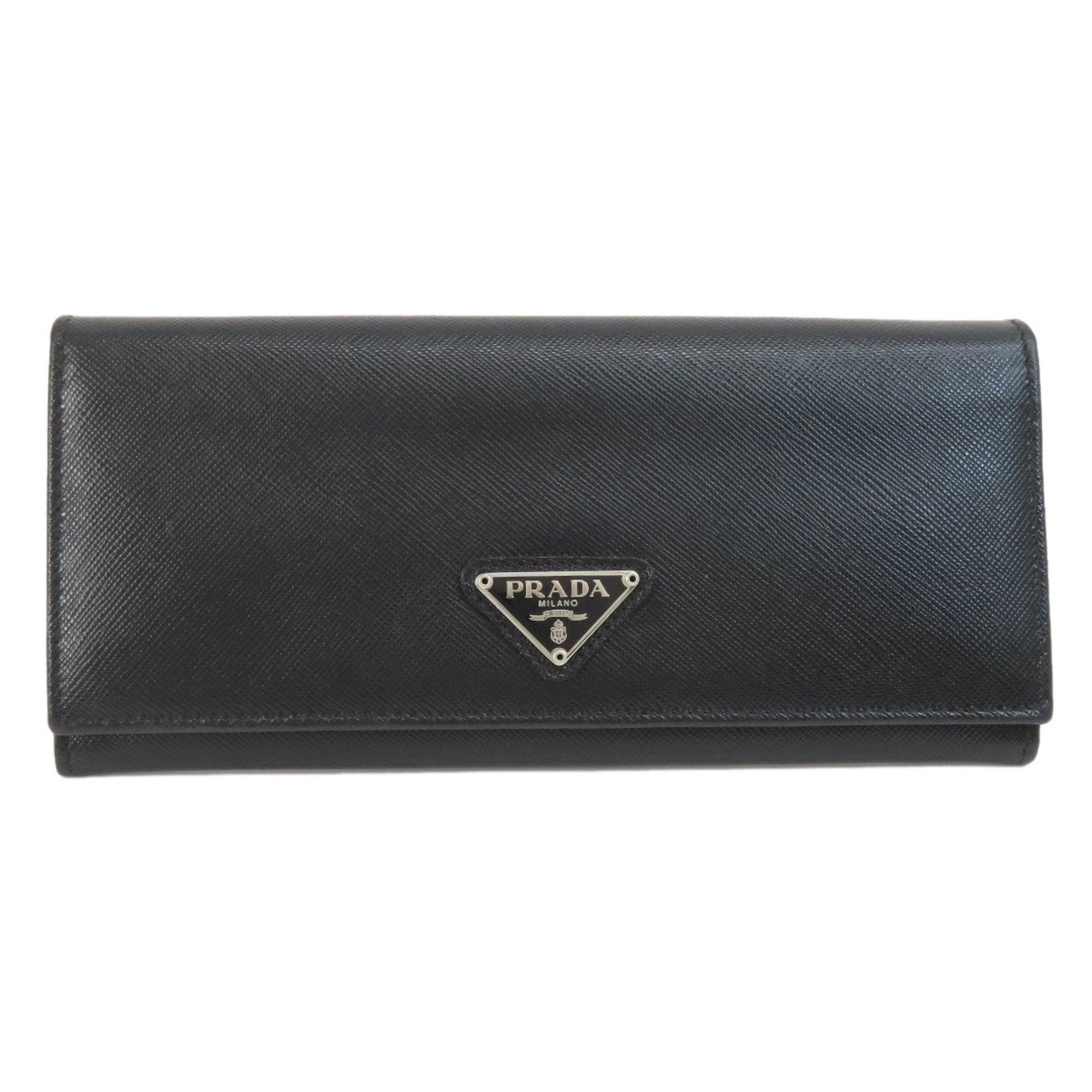 Prada Saffiano Black Leather Wallet 