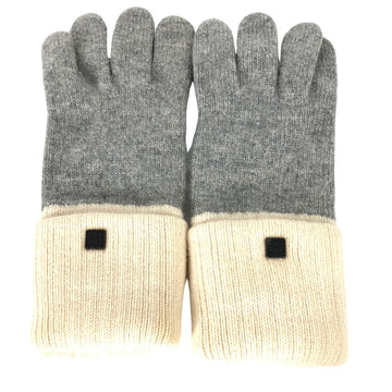 Chanel Grey Cashmere Gloves 