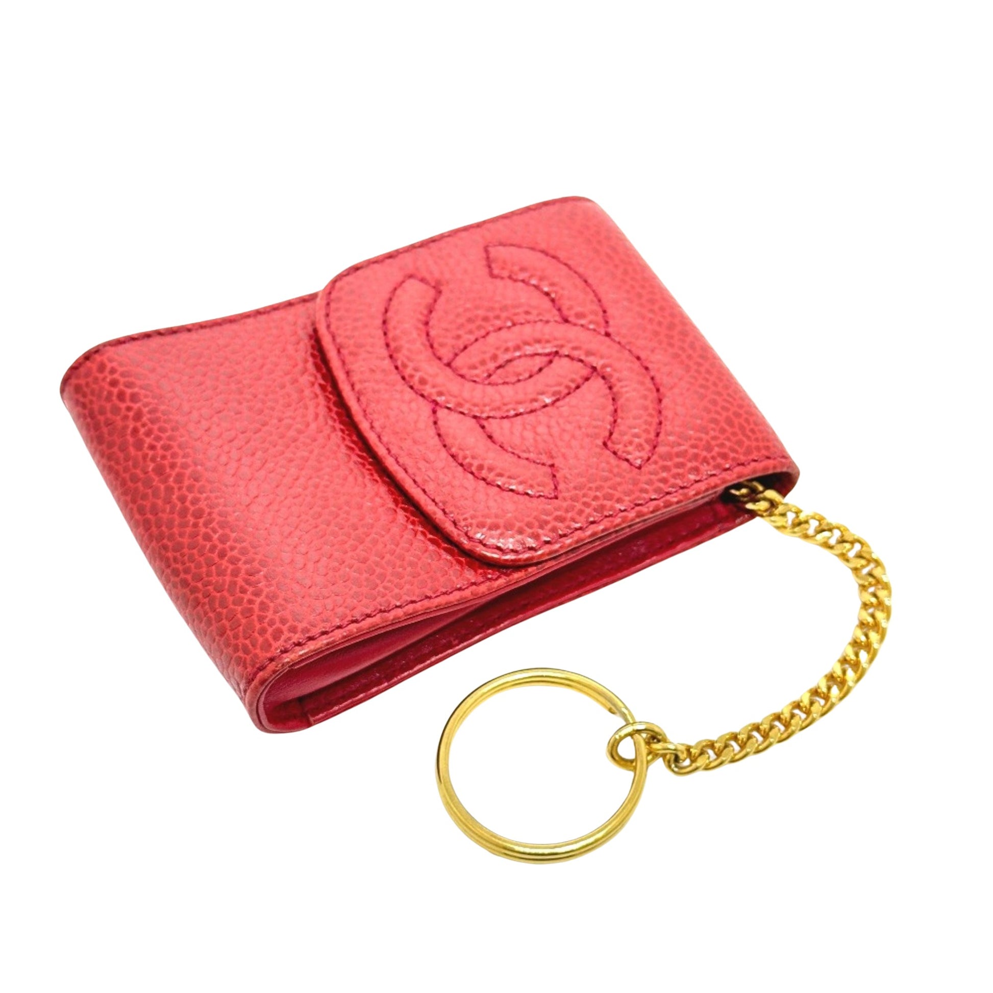 Chanel Logo CC Red Leather Jewelleryset 