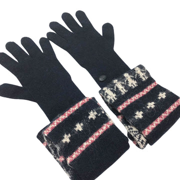 Chanel Navy Cashmere Gloves 